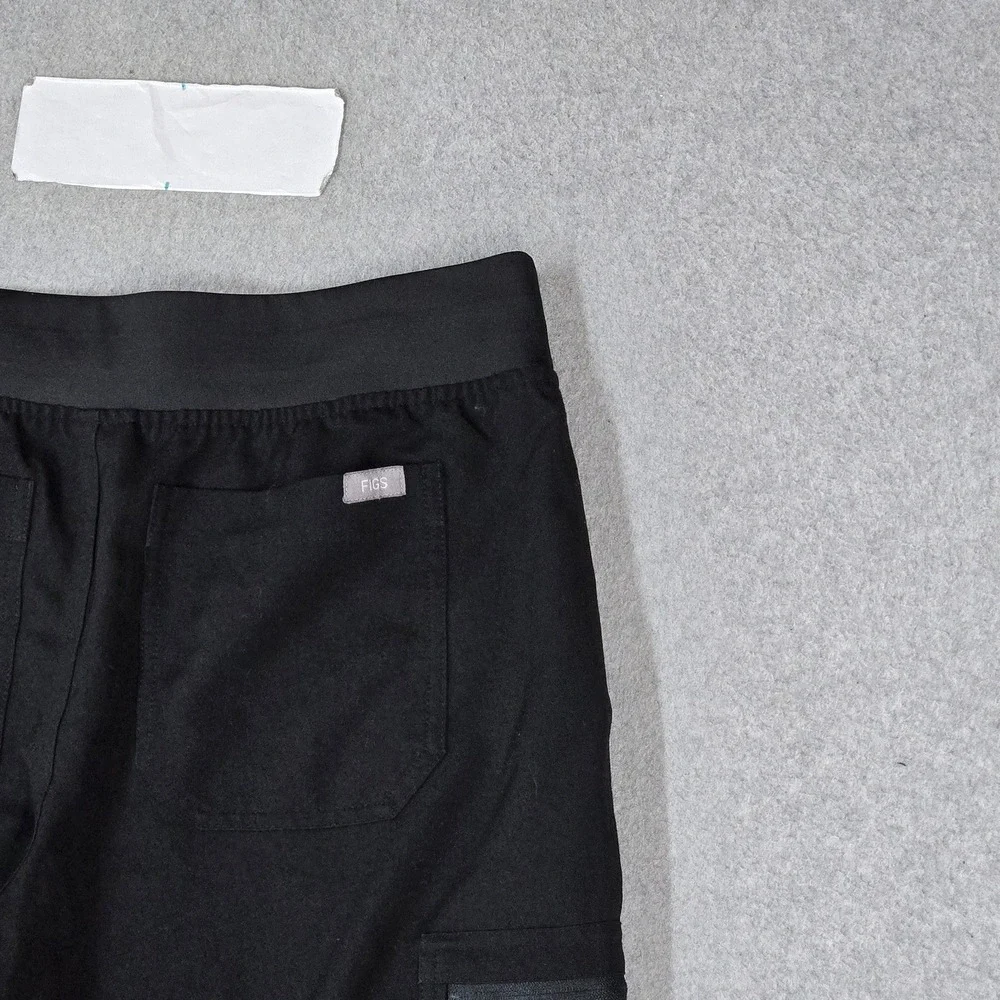 FIGS Women Scrub Pants S Black Pants Jogger Yola Yoga Zipper PO#3748 READ